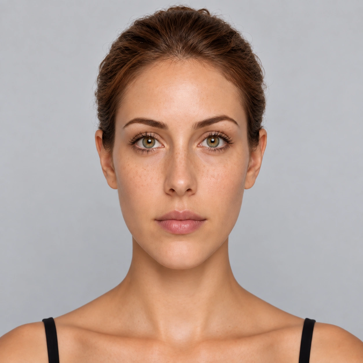 Oblong face shape example